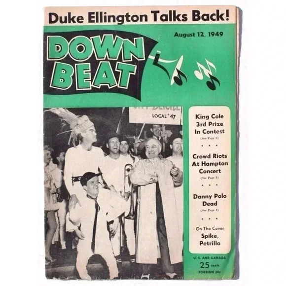 Vtg August 12, 1949 DOWN BEAT Vol. 16 No.15 (Jazz) Music MAGAZINE - Picture 1 of 2